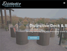 Tablet Screenshot of distinctivedeck.ca